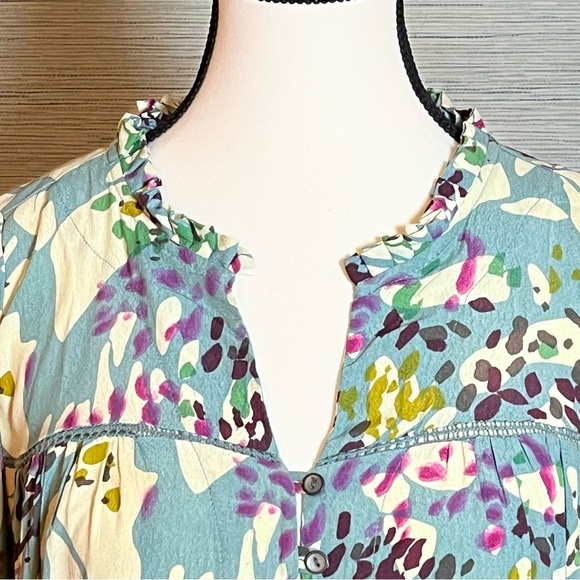 Anthropologie Dolan Left Coast Wanderlust Dress Green Floral V Neck Shift XS P - Picture 2 of 6